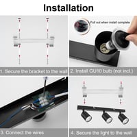 Spot LED pentru tavan Dehobo cu 3 socluri GU10, plafonieră rotativă, negru 8