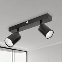 Dehobo LED Mennyezeti Spotlámpa 350° Forgatható 2-Izzós GU10 Fekete - Ceiling light, 2-bulb, Black 1
