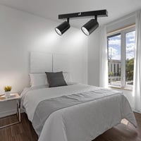 Dehobo LED Mennyezeti Spotlámpa 350° Forgatható 2-Izzós GU10 Fekete - Ceiling light, 2-bulb, Black 8