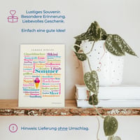 Sada pohľadníc „Deine Wörter“ – 5 letných pohľadníc, originálny suvenír a kreatívny tip na darček – formát DIN A6 4