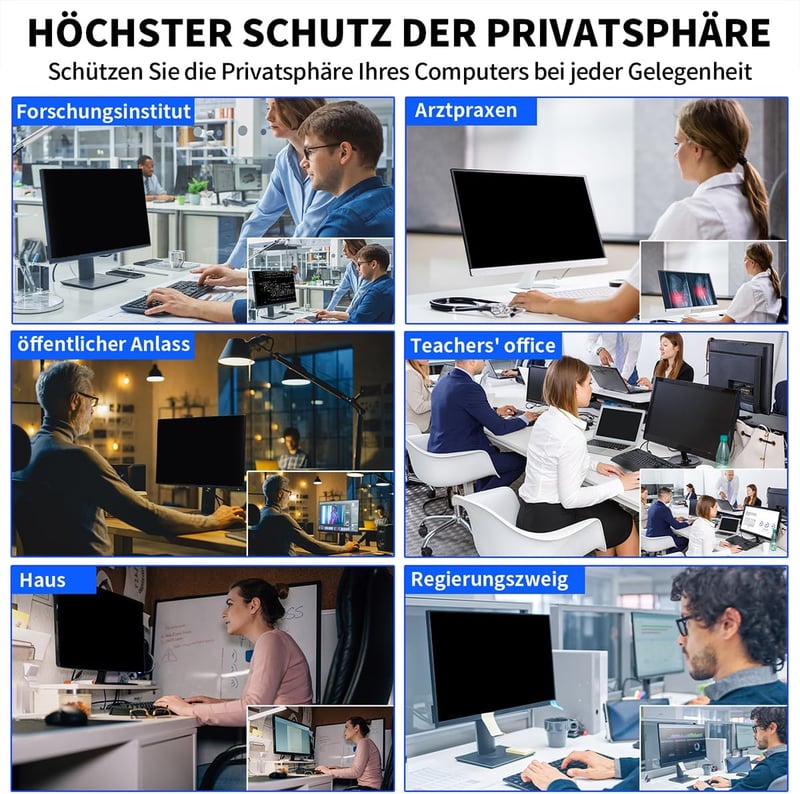 DEJIMAX 24 Inch Monitor Adatvédelmi Fólia Kékfény Szűrővel