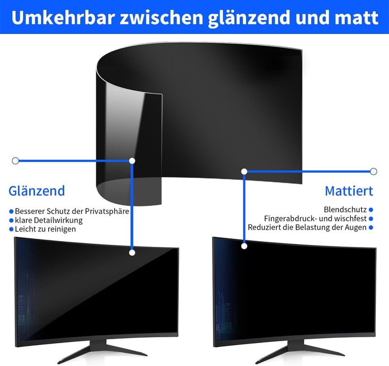 DEJIMAX 24 Inch Monitor Adatvédelmi Fólia Kékfény Szűrővel