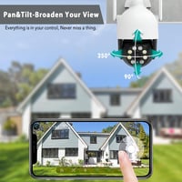DEKCO 2K WiFi Biztonsági Kamera Kültéri, 350° Forgatható, Éjszakai Látás, Automatikus Követés - 1 piece (pack of 1) 4