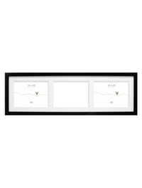 Ramă foto Deknudt Frames S66KC3 din MDF negru pentru 3 fotografii 15x20 cm, cu passe-partout, pentru perete sau masă, 23x71 cm 1