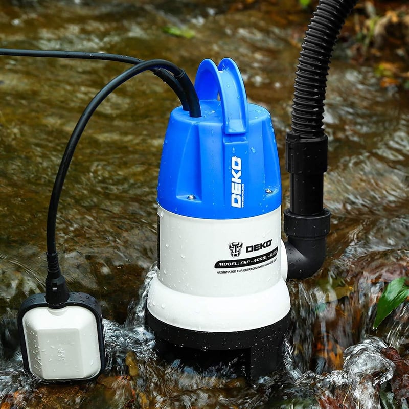 DEKO 400W szennyvíz szivattyú úszókapcsolóval 8000 l/h teljesítménnyel kerthez