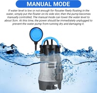 DEKO 750W 14000L/h Merülő Szivattyú Úszókapcsolóval Medence és Kert Vízlevezetéshez 4