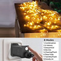Dekofun 100 LED-es tündérfény 1m, 8 üzemmód, időzítő, vízálló kültéri dekoráció 4