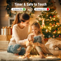 Dekofun 100 LED-es tündérfény 1m, 8 üzemmód, időzítő, vízálló kültéri dekoráció 5