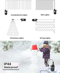 Dekofun 31V 6W EU Tündérfény Adapter Időzítővel, 8 Üzemmód, IP44 Vízálló 6
