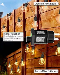 Dekofun 31V 6W EU Tündérfény Adapter Időzítővel, 8 Üzemmód, IP44 Vízálló 5