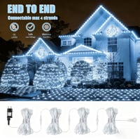 Dekofun 3x2m 200 LED Kültéri Fényhálózat Időzítővel, 8 Üzemmód, Vízálló Karácsonyi Dekoráció 5