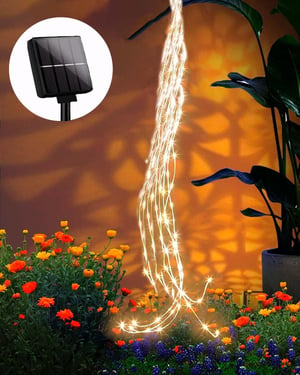Dekofun Napelemes Tündérfények Kültéri 200 LED 8 Módú Vízálló Kerti Dekoráció