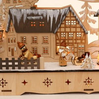 Dekohelden24 LED Fa Karácsonyi Ívlámpa Mozgó Fenyővel, Mikulás és Hógyerekek Motívummal - Santa Claus 4