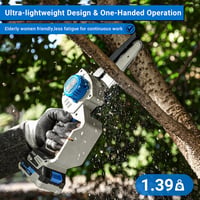 DEKOPRO 20V Akkumulátoros Láncfűrész 15cm Akkuval és Töltővel 4