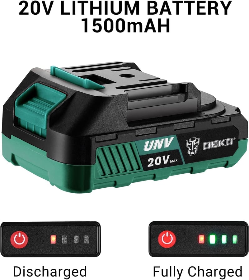 DEKOPRO 20V Akkus Fúró-Csavarbehajtó 30 Részes Szett LED Világítással