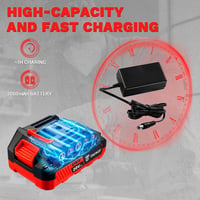 DEKOPRO 20V akkus orbitális csiszológép, 125 mm, 13000 RPM, 2000 mAh, porzsákkal, 15 csiszolópapírral 3