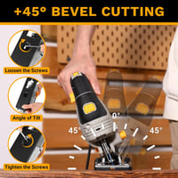 Ferăstrău pendular electric DEKOPRO 800 W cu LED și laser, 6 trepte de viteză, 800-3000 RPM, pentru lemn, metal și plastic, tăiere la 45 de grade, set 10 piese 6