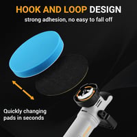 DEKOPRO 800W excentrikus polírozógép 150 mm tányér, 6 fokozat, 9 mm orbit 5