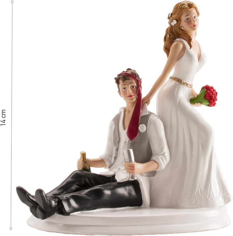 Dekora Esküvői Tortafigura 14 cm Dekoráció - drunk