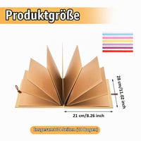Dekorinex Harmonikový scrapbook fotoalbum 28x21 cm DIY ručne vyrábaná pamätná kniha na fotografie 2