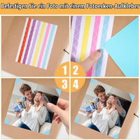 Dekorinex Harmonikový scrapbook fotoalbum 28x21 cm DIY ručne vyrábaná pamätná kniha na fotografie 4