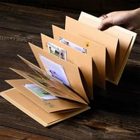 Dekorinex Harmonikový scrapbook fotoalbum 28x21 cm DIY ručne vyrábaná pamätná kniha na fotografie 6