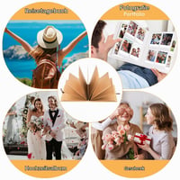 Dekorinex Harmonikový scrapbook fotoalbum 28x21 cm DIY ručne vyrábaná pamätná kniha na fotografie 7
