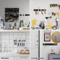 Suport Magnetic pentru Cuțite Dekorinex, Oțel Inoxidabil, 30 cm, Negru, Bloc pentru Cuțite de Bucătărie, Suport de Perete 7