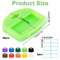 Dekorinex silikónové návleky na kľúče, 10 farieb – 50 ks 2