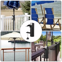DELAESI Držiak na slnečník na balkón, držiak na slnečník na zábradlie, na terasu, stôl a kempovanie 7