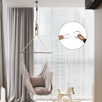 Sada hojdacích lán DELAESI 2 ks, Nastaviteľné predlžovacie lano s pružinovou karabínou, 1,8 m, na hojdaciu sieť, hojdačku a kolísku, žlté 6