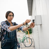 DELAESI Kulcslyukas Ajtózár Készlet - 4 db Rozsdamentes Acél Biztonsági Zár Kulcsokkal - Egyszerűen Telepíthető Betétlakat Belső Ajtókhoz, S 5