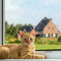 Plasă de protecție pentru pisici DELAESI pentru balcon 3x8 m, plasă de siguranță decupabilă cu frânghie de fixare și accesorii, pentru terasă, fereastră, ușă 1