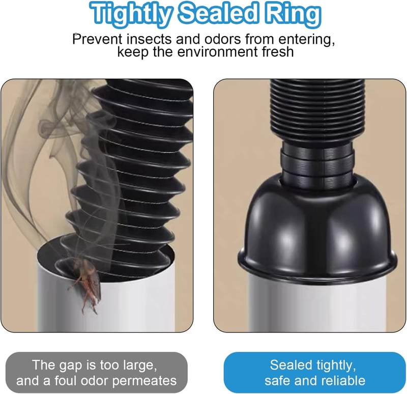 DELAESI Szagtalan Mosdó Lefolyó Szett Kihúzható Flexibilis Csővel és Pop-up Dugóval - Rozsdamentes Acél Szifon Fürdőszobába és Konyhába - Sink Drain Kit