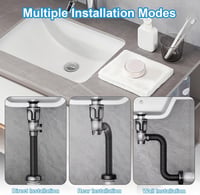 DELAESI Szagtalan Mosdó Lefolyó Szett Kihúzható Flexibilis Csővel és Pop-up Dugóval - Rozsdamentes Acél Szifon Fürdőszobába és Konyhába - Sink Drain Kit 4