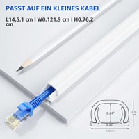 Delamu biela plochá samolepiaca káblová lišta 3,24 m (9 ks – 12x8 mm) na stenu za TV, mini káblový žľab pre 1 kábel 2