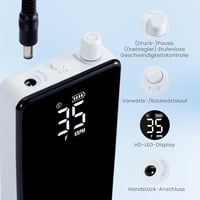 Delanie Elektromos Körömcsiszoló 35000 RPM LCD Kijelzővel, Akkumulátoros Köröm Reszelő Gél Körmökhöz, Hordozható Manikűr Pedikűr Készlet 2