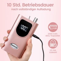 Delanie elektromos körömcsiszoló 35000 rpm, töltöthető gél körömfájl manikűr szett - Rosagold 3