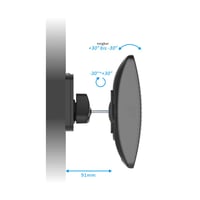 Suport universal de perete pentru boxe deleyCON, 10 kg, set de 4 bucăți, rotativ și înclinabil, montare pe perete și tavan, negru 6