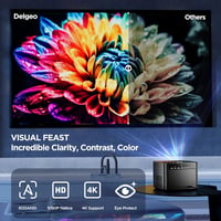 Delgeo 4K Projektor 15000 Lumen 5G WiFi Bluetooth Full HD Otthoni Mozi 5