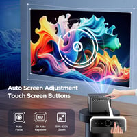 Delgeo 4K Projektor 15000 Lumen 5G WiFi Bluetooth Full HD Otthoni Mozi 4