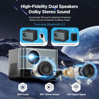 Delgeo 4K Projektor 15000 Lumen 5G WiFi Bluetooth Full HD Otthoni Mozi 7