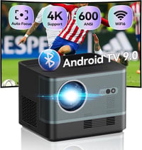 Delgeo 4K Projektor 15000 Lumen 5G WiFi Bluetooth Full HD Otthoni Mozi 2