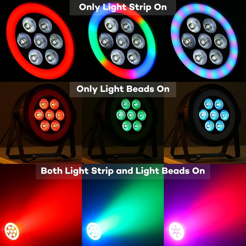 DELIBANG 4db LED Spotlights RGBW DMX512 távirányítóval Parti Esküvő Diszkó