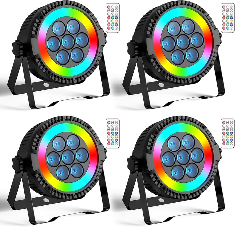 DELIBANG 4db LED Spotlights RGBW DMX512 távirányítóval Parti Esküvő Diszkó