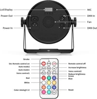 DELIBANG 4db LED Spotlights RGBW DMX512 távirányítóval Parti Esküvő Diszkó 4