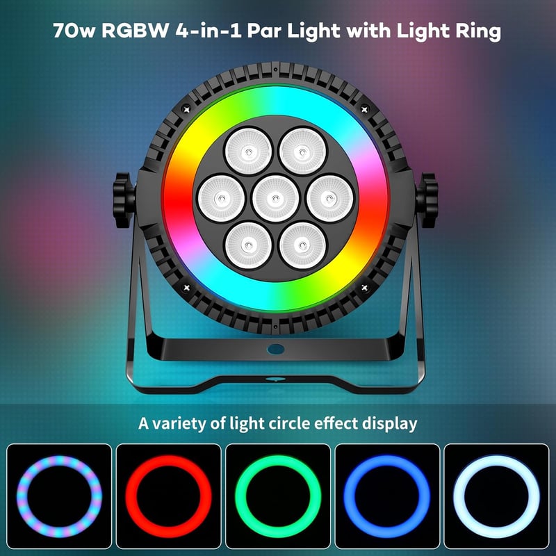 DELIBANG 4db LED Spotlights RGBW DMX512 távirányítóval Parti Esküvő Diszkó