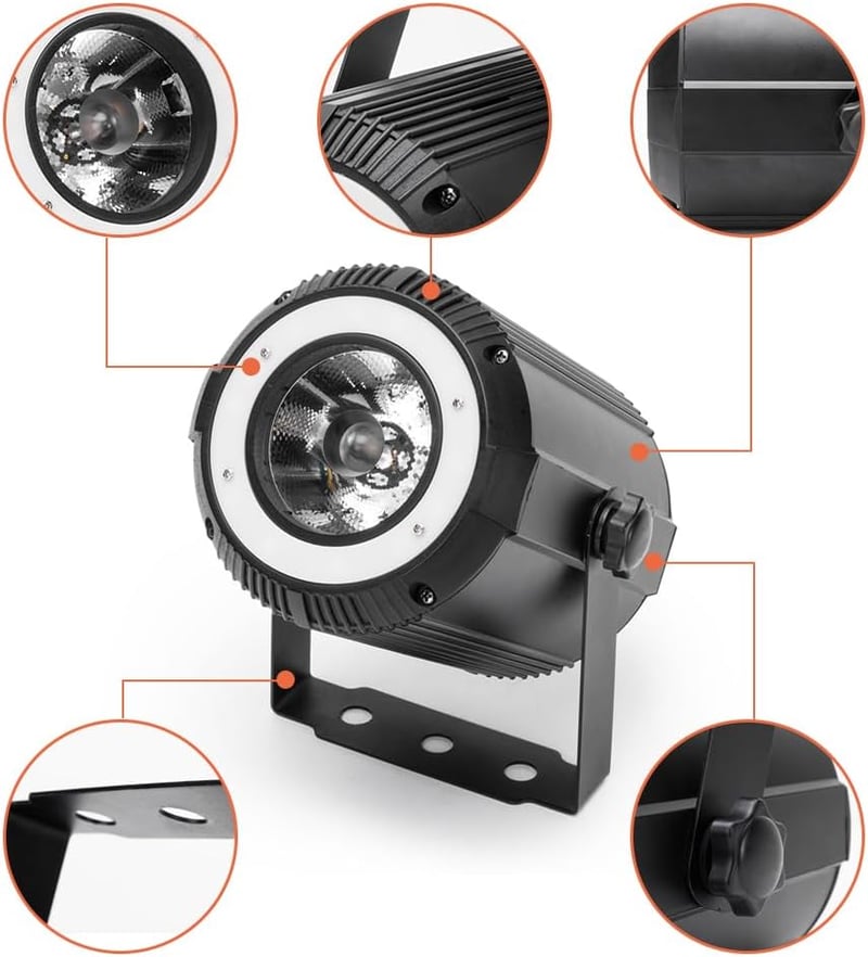 DELIBANG 4x40W RGBW LED Pinspot + 24 SMD RGB Par DMX DJ Fényszóró Szett