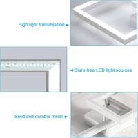 DELIPOP 36 W LED mennyezeti lámpa négyzet fehér 4050 lm 6500 K hideg fehér modern hálószoba nappali erkély 4