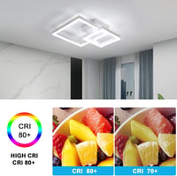DELIPOP 36 W LED mennyezeti lámpa négyzet fehér 4050 lm 6500 K hideg fehér modern hálószoba nappali erkély 3
